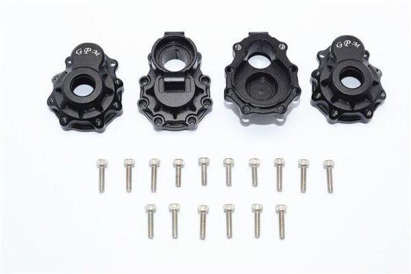 Aluminium Radträgergehäuse hinten schwarz (2 Stk.)