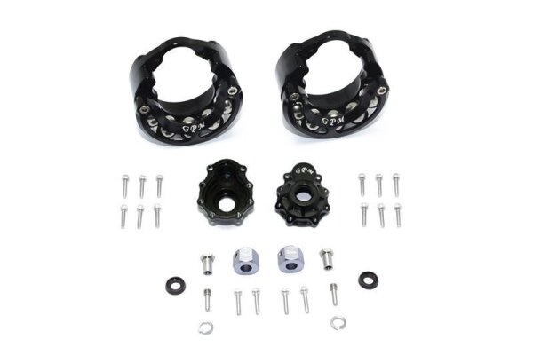 Alum. Achsengewicht, Portalgeh. außen, Hex +6mm schw. (42g)