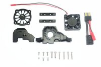 Aluminium Motorbefestigung Komplettset schwarz