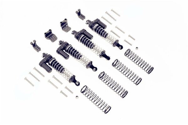 Alum. L-shape Piggy Back Dämpfer 90mm Set schwarz (4 Stk.)