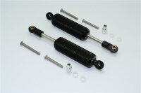 Alum. Dämpfer gemustert m. internen Federn 93mm v/h schwarz