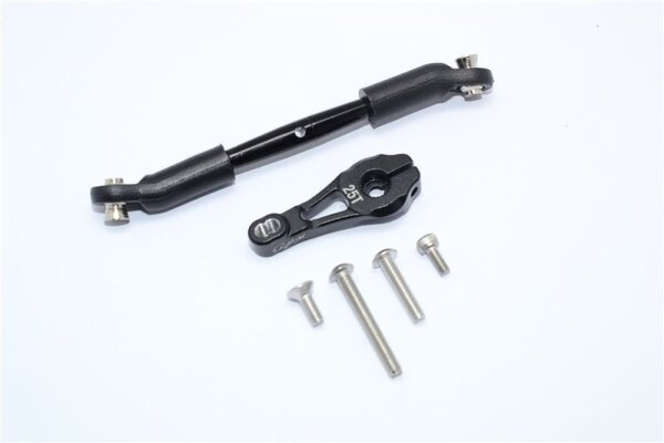 Aluminium Servo Horn 25T mit Spurstange schwarz
