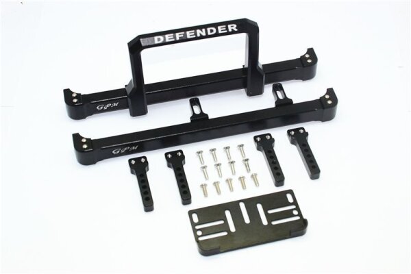 Aluminium Bumper v/h mit Windenplatte schwarz