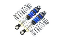 Dämpfer 6061-T6 Aluminium blau 52mm mit Federn v/h
