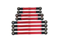 Spurstangen-Set 6061-T6 Aluminium rot
