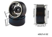 SLVR Beadlock 1.33 6-Loch-Felgen Alu silber 37x20mm (2)