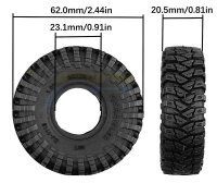 SLVR Grip-Reifen 1.0 mit Einlagen 62x20,5mm (4)
