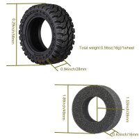 SLVR High-Grip-Reifen 1.33 mit Einlagen 58x24mm (4)