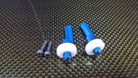 Aluminium Akkuhalter mit Kühlkörper blau