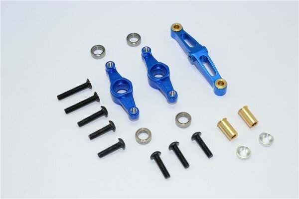 Aluminium Lenkungs-Set mit Kugellager blau