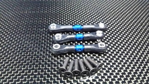 Aluminium Spurstangen mit Kugelpfannen blau