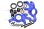 Aluminium Lenkhebel Set vorne oversized blau