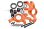 Aluminium Lenkhebel Set vorne oversized orange