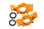 Aluminium Radträger Set hinten oversized orange