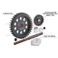 Hauptzahnrad 40Cr Carbon-Stahl M1.5 35Z & Motorritzel 18Z