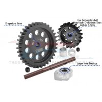Hauptzahnrad 40Cr Carbon-Stahl M1.5 35Z & Motorritzel 20Z