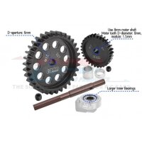 Hauptzahnrad 40Cr Carbon-Stahl M1.5 33Z & Motorritzel 30Z