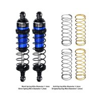 Alu-Dämpfer einstellbar v/h 87mm +Federn blau (2)