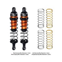 Alu-Dämpfer einstellbar v/h 87mm +Federn orange (2)