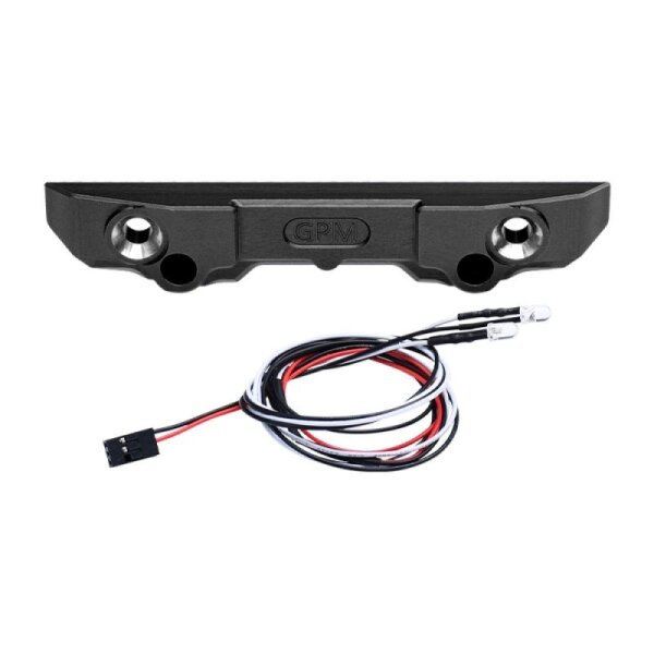 Alu-Bumper hinten schwarz mit LED