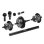 Diffs kpl v/h + Mitte aus Carbon Stahl & Alu schwarz