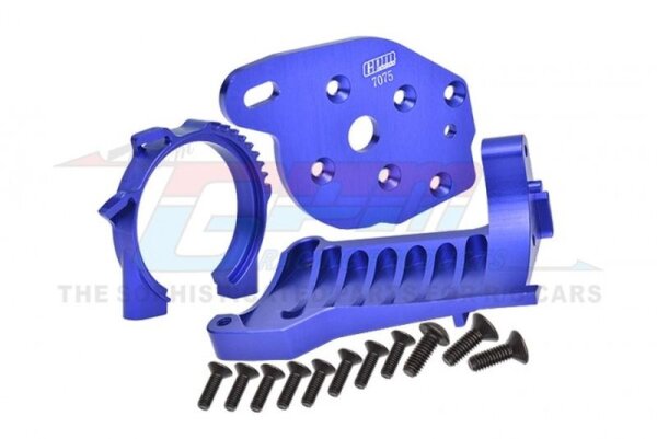 Aluminium Motorbefestigung blau