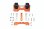 Aluminium Wheeliebar hinten orange