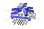 Aluminium Lenk-Set komplett blau
