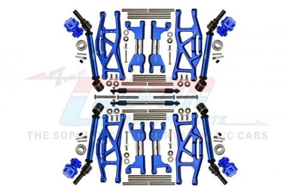 Aluminium Aufhängungs-Set komplett v/h blau Wide-Kit