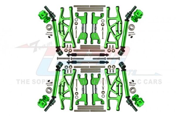 Aluminium Aufhängungs-Set komplett v/h grün Wide-Kit