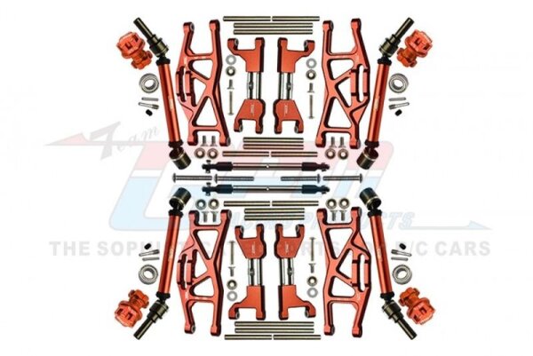 Aluminium Aufhängungs-Set komplett v/h orange Wide-Kit