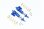 Aluminium L-Shape Piggy Back Dämpfer v/h 125mm blau