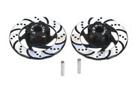 Aluminium Hex-Adapter mit Bremsscheibe +3mm schwarz