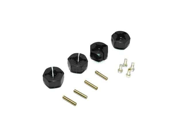 Aluminium Hex Adapter 12mm schwarz