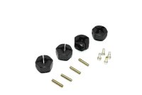 Aluminium Hex Adapter 12mm schwarz