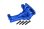 Bulkhead 7075-T6 Aluminium vorne blau