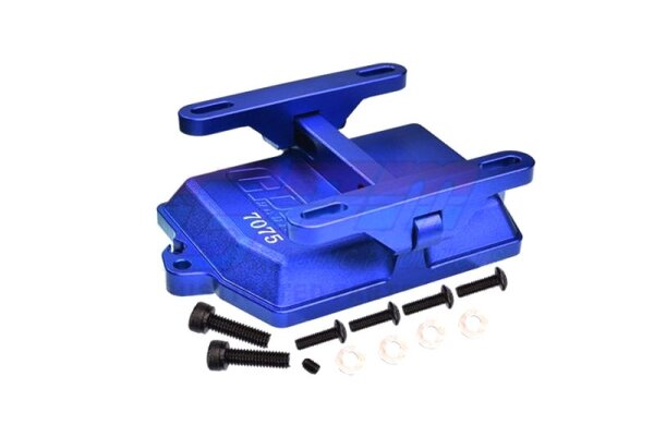Empfängerboxabdeckung 7075-T6 Alu mit Elektrikhalter blau