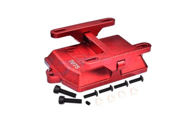 Empfängerboxabdeckung 7075-T6 Alu mit Elektrikhalter rot