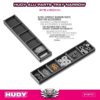 ALU PARTS TRAY NARROW 215x50mm