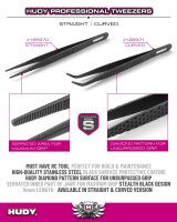 HUDY PROFESSIONAL TWEEZERS CURVED