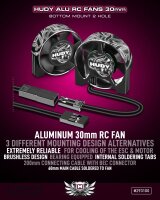 ALU RC FAN 30MM - BOTTOM MOUNT 2 HOLE