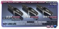 ALU THROTTLE SERVO HORN - HITEC - OFFSET - 2-HOLE - 24T