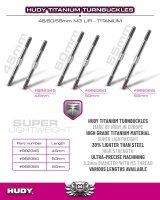 TITANIUM ADJUSTABLE TURNBUCKLE 45MM M3 L/R (2)