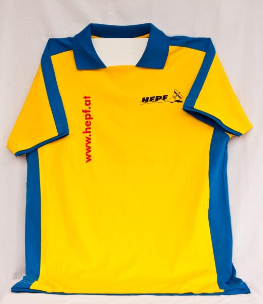 gelb/blaues T-Shirt im HEPF-Design (L)