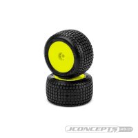 Dirt Trac Mini Reifen supersoft/grün hi. auf Felgen gelb (2)