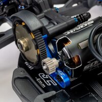 Motorplatte Alu blau