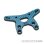 Dämpferbrücke vorn 2mm Carbon fiber - blau