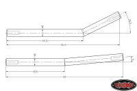 SLVR Rock Krawler Extended Length Aluminum Link Axial Wraith
