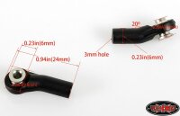 M3 Plastic Bent Rod Ends w/ Axial Width Balls (20x)