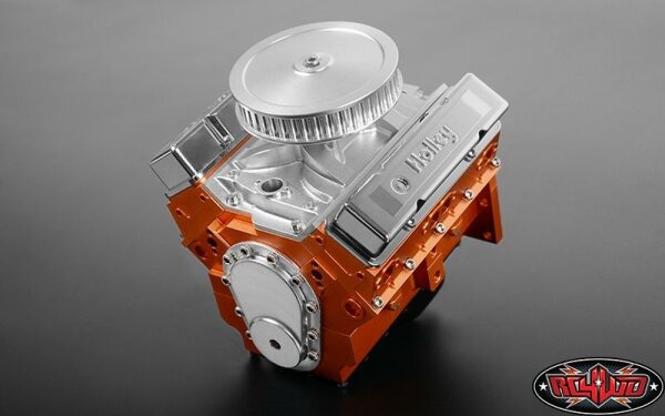 1/10 Holley® Chrome Valve Covers for Scale V8 Engine